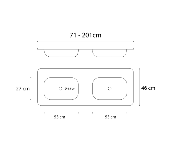 Lavabo encastrado Art and Bath Hermes Detalle 1