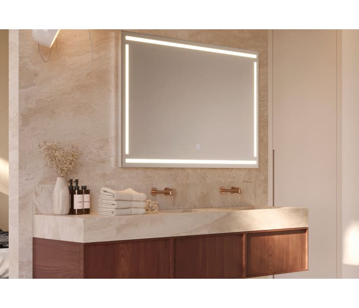 Espejo de baño con luz LED Luna gris  Ledimex Viena Principal 1