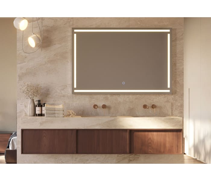 Espejo de baño con luz LED Luna gris  Ledimex Viena Principal 0