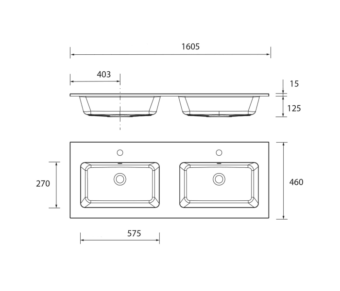 Conjunto mueble de baño Salgar Runa Croquis 17