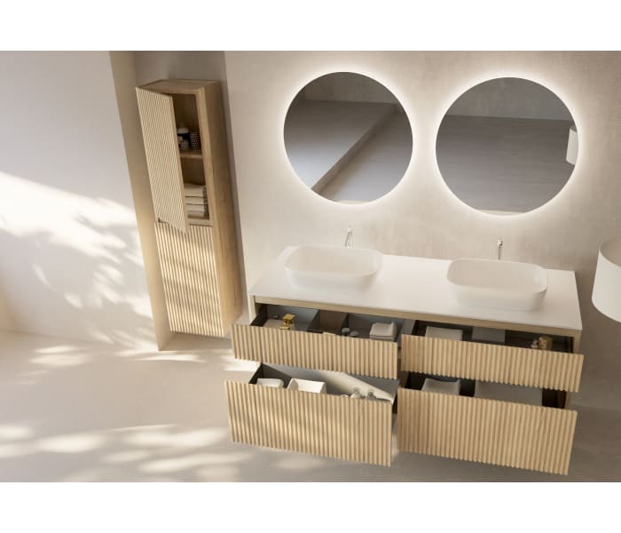 Mueble de baño madera maciza ranurada Bruntec Alpes 9 Detalle 2