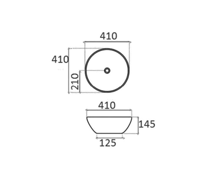 Lavabo sobre encimera Bruntec Capri Croquis 4
