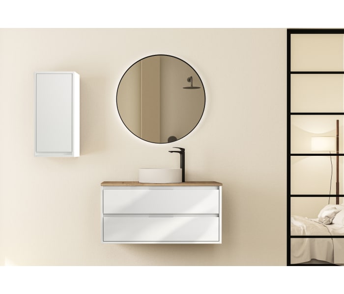 Mueble de baño con encimera de madera Bruntec Boston nórdico Principal 2