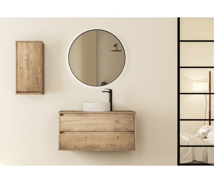 Mueble de baño con encimera de madera Bruntec Boston nórdico Principal 0