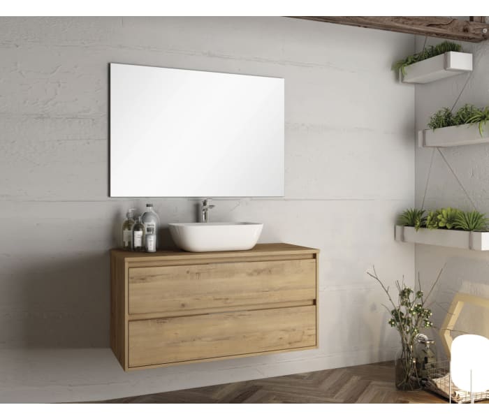 Mueble de baño con encimera de madera Bruntec Boston nórdico Principal 0