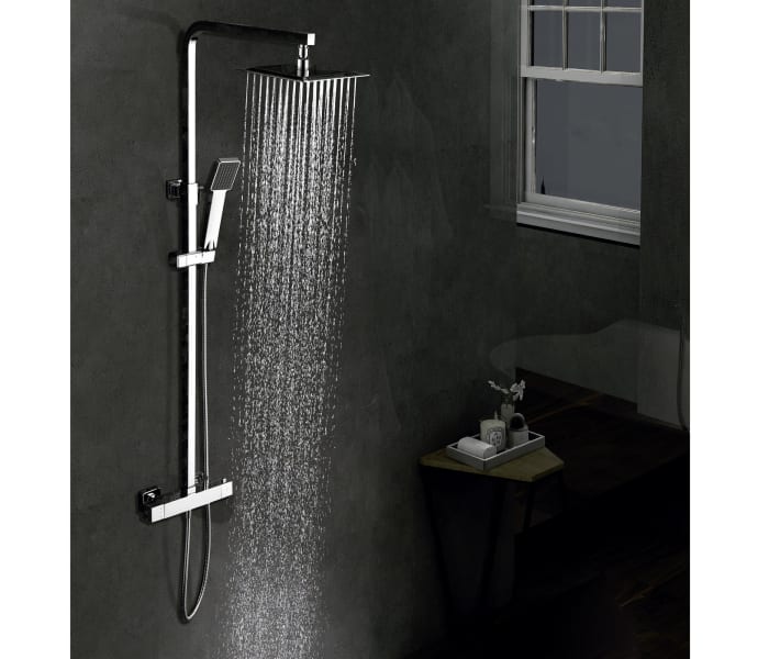 Conjunto de ducha termostática de Imex barra extensible cromado Vigo