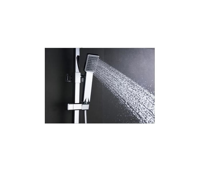 Conjunto de ducha termostática barra extensible cromado Vigo de Imex