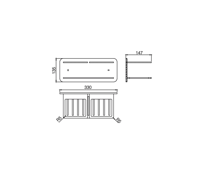 Estante de ducha Imex Iman Croquis 7