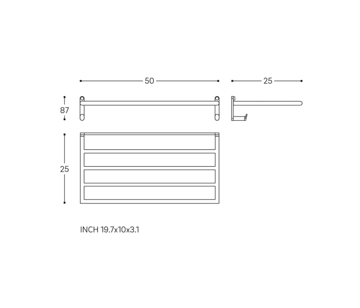 Toallero de baño Cosmic Micra Croquis 2
