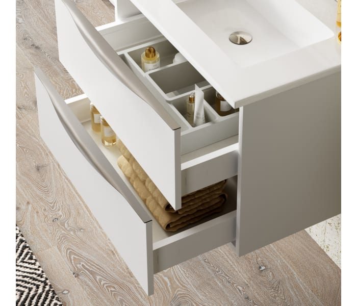 Mueble de baño con encimera de madera Coycama Landes Detalle 2