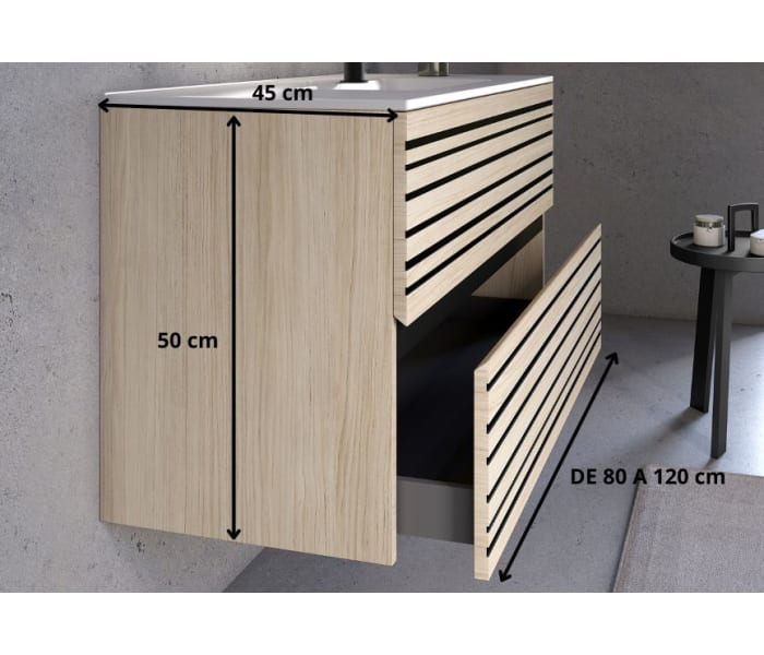 Conjunto de mueble de baño Bruntec Kora Croquis 4