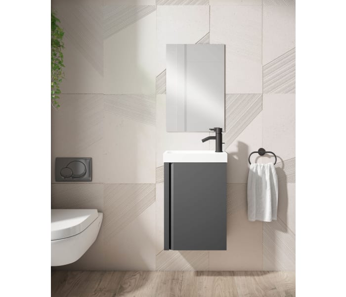 ▷ Mueble de baño con fondo reducido -【Calidad Garantizada】- TheBath