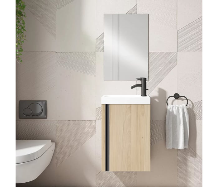 Conjunto completo mueble de baño de fondo reducido 22 cm Visobath Lagos Principal 4