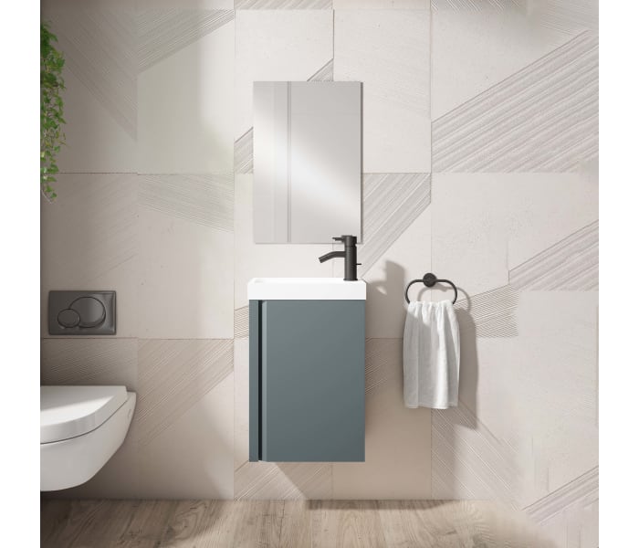 Conjunto de baño Icon Visobath, 1 cajón y 1 balda