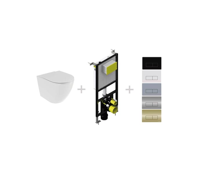 Pack inodoro + cisterna empotrada + pulsador Fossil Natura Elba Principal 0