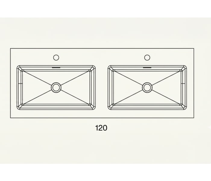 Lavabo encastrado 11.5 cm alto Visobath Nantes Croquis 16