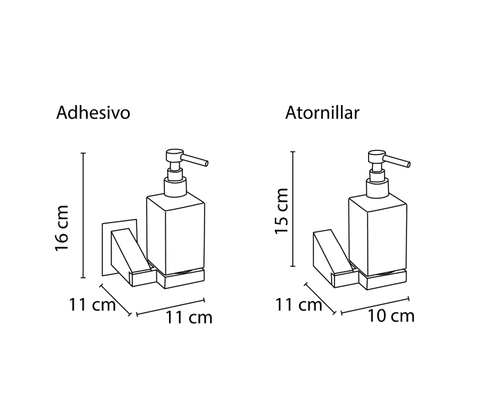 Dosificador de jabón Mediterránea del baño Glass Croquis 2