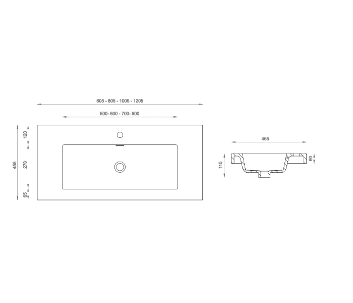Conjunto mueble de baño Grupo Seys Marsala Croquis 4