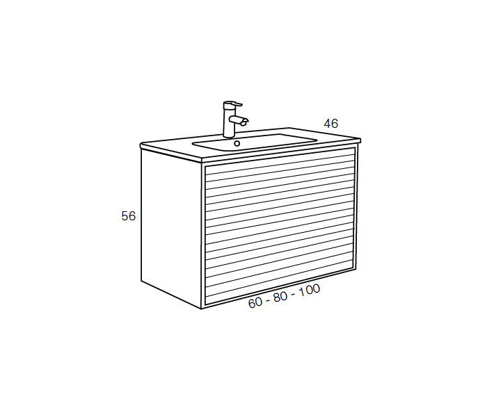 Conjunto mueble de baño Sanchis Zenit Croquis 3