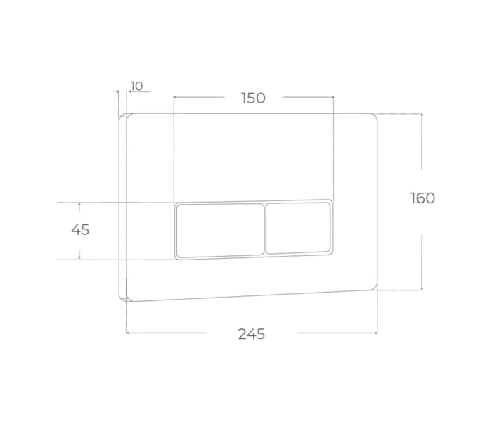 Pack inodoro + cisterna empotrada + pulsador Fossil Natura Venecia Croquis 6