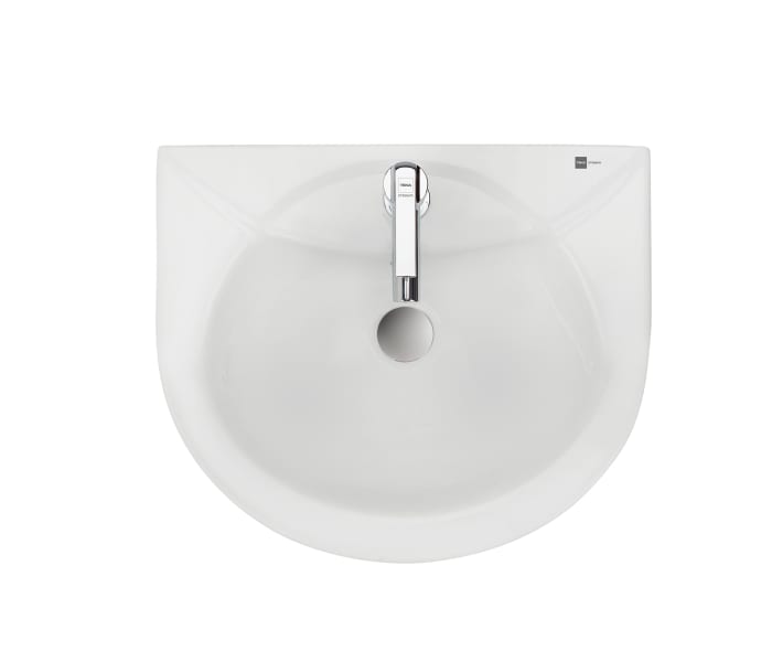 Lavabo con pedestal Inca Strohm Teka de cer mica blanco brillo 53