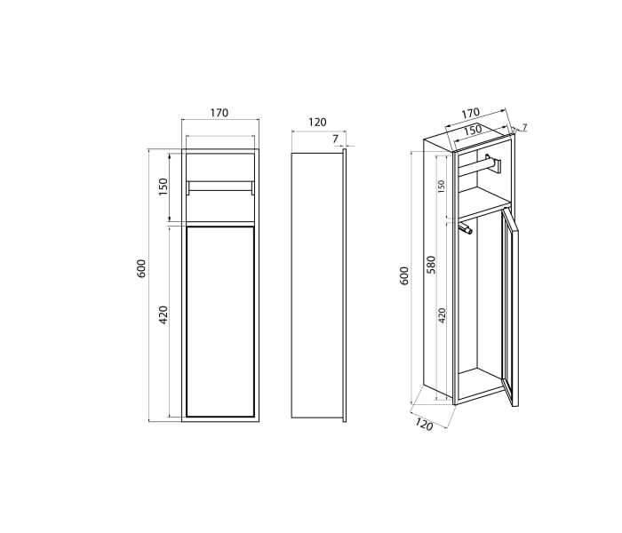 Hornacina de baño Medimex Egean Croquis 7