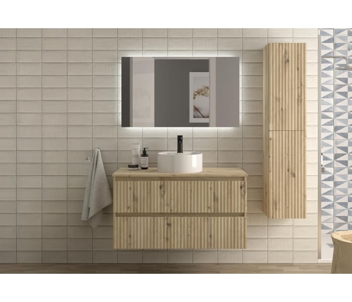 Conjunto mueble de baño Salgar Kira con lavabo sobre encimera Principal 1