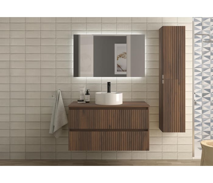 Conjunto mueble de baño Salgar Kira con lavabo sobre encimera Principal 0