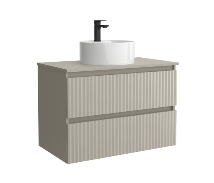 Conjunto mueble de baño Salgar Kira con lavabo sobre encimera Detalle 6