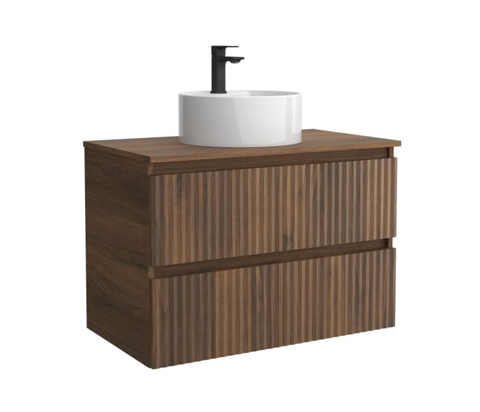 Conjunto mueble de baño Salgar Kira con lavabo sobre encimera Detalle 7