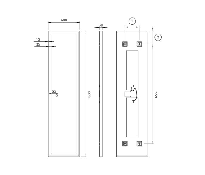 Espejo de baño con luz LED Ledimex New York Croquis 12