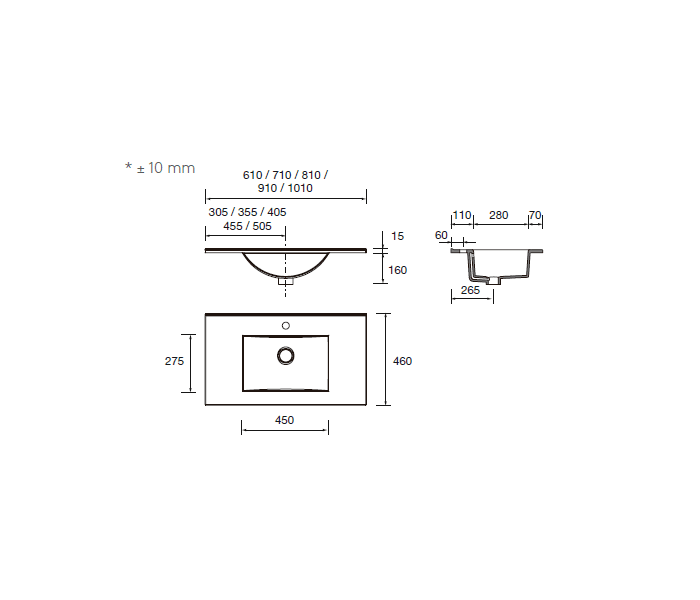 Conjunto mueble de baño Salgar Attila Croquis 19