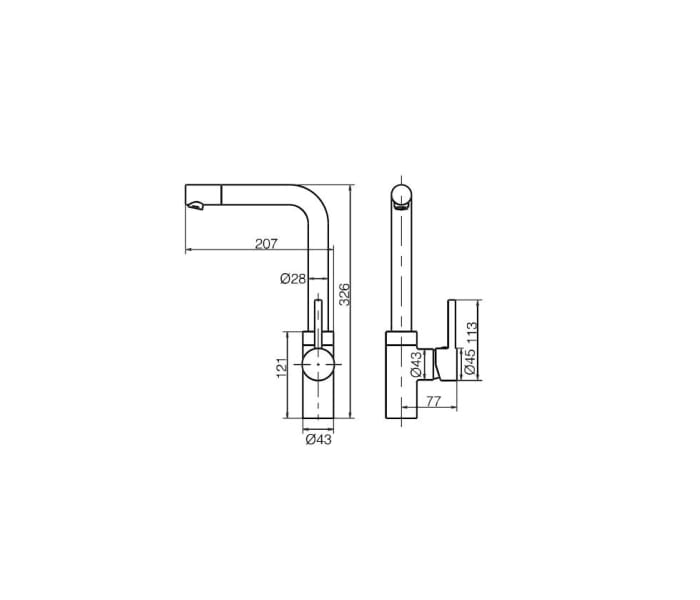 Grifo Cocina Mod. Venecia Negro