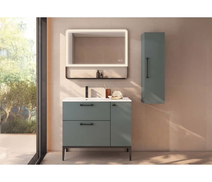 Conjunto de mueble de baño con banquillo con lavabo Flat VisoBath Verso Principal 3