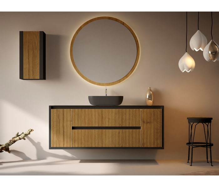 Mueble de baño con encimera de madera maciza Bruntec Alpes 13 Principal 0