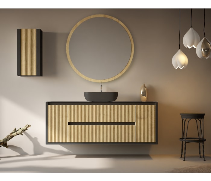 Mueble de baño con encimera de madera maciza Bruntec Alpes 13 Principal 1