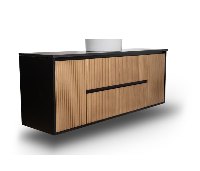 Mueble de baño con encimera de madera maciza Bruntec Alpes 13 Detalle 4