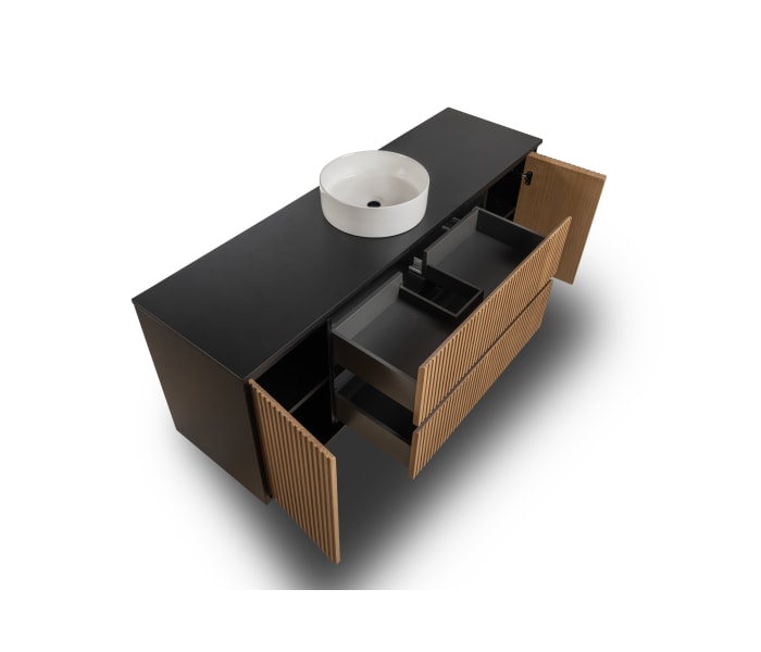 Mueble de baño con encimera de madera maciza Bruntec Alpes 13 Detalle 7