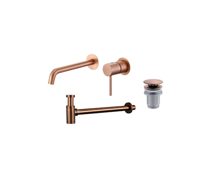 Pack grifo de lavabo empotrado Monza + Válvula click-clack + Sifón visto redondo de Imex Principal 4
