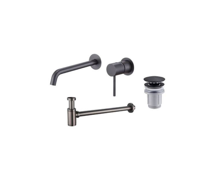 Pack grifo de lavabo empotrado Monza + Válvula click-clack + Sifón visto redondo de Imex Principal 3
