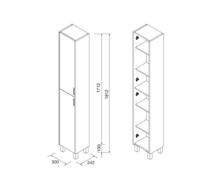 Columna de baño Salgar Contessa Croquis 2