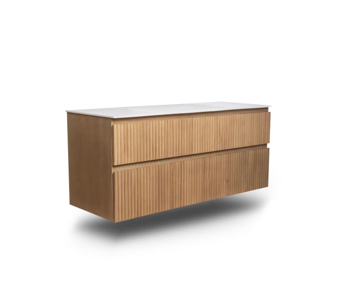 Conjunto de mueble de baño de madera maciza palilleria Bruntec Alpes 2 Detalle 2