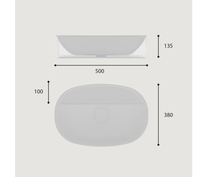 Lavabo sobre encimera Art and Bath Furnas Croquis 2