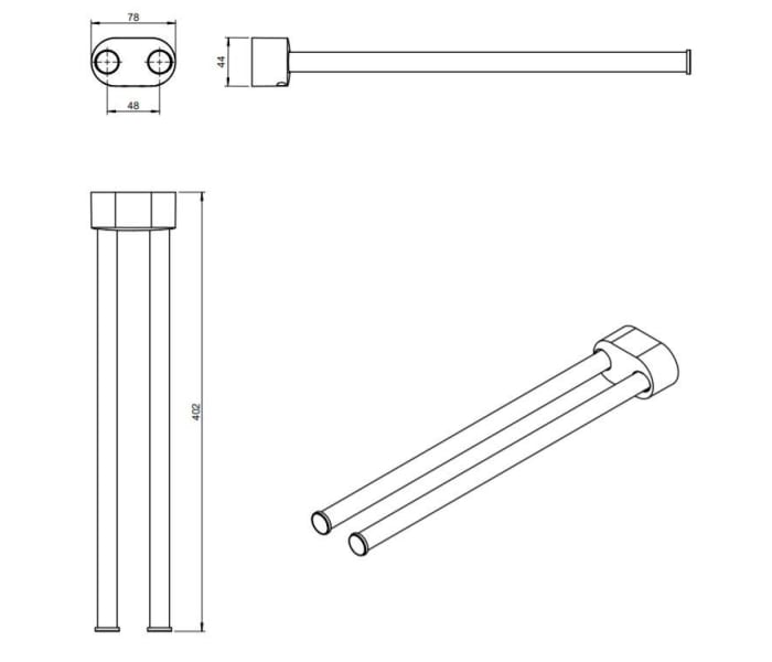 Toallero de baño Cosmic Architect S+ Croquis 11