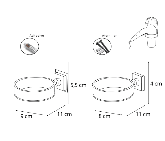 Soporte de secador Bruntec 501 Croquis 1
