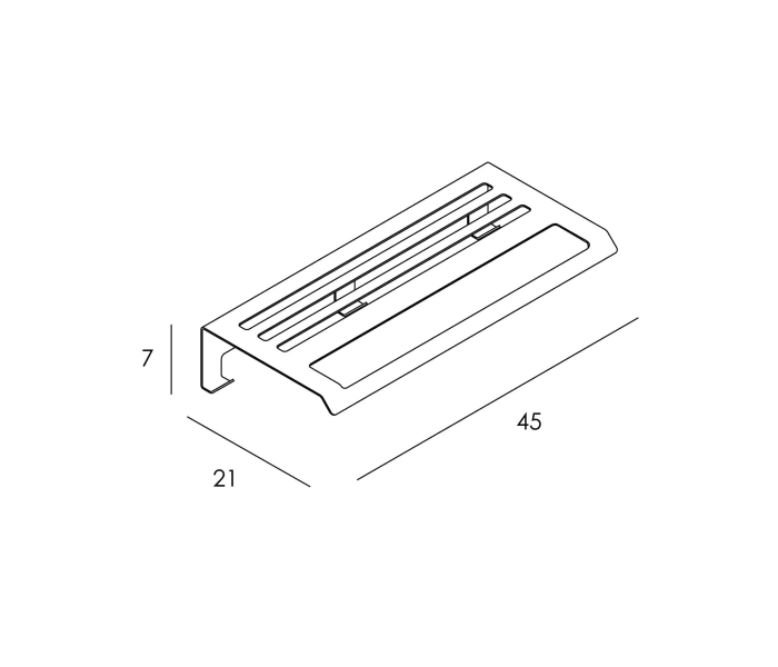 Toallero repisa de baño Manillos Torrents Slim Croquis 6