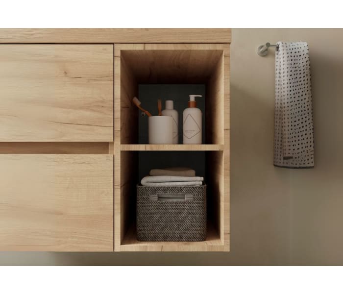 Conjunto mueble de baño con lavabo sobre encimera Salgar Bequia Detalle 7