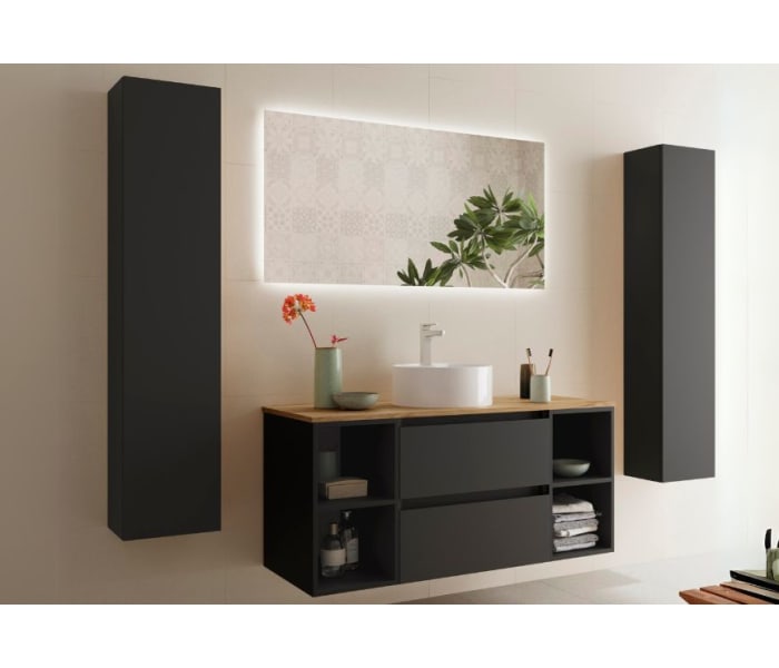 Conjunto mueble de baño con lavabo sobre encimera Salgar Bequia Principal 2