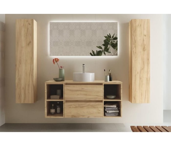 Conjunto mueble de baño con lavabo sobre encimera Salgar Bequia Principal 0