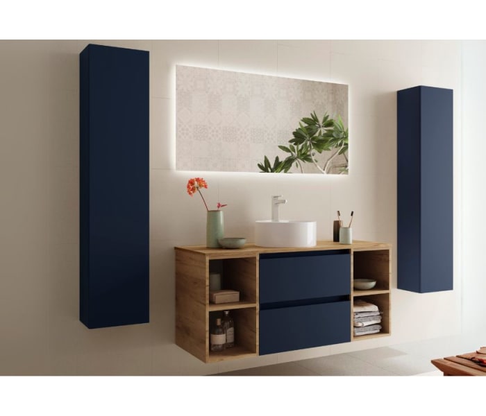 Conjunto mueble de baño con lavabo sobre encimera Salgar Bequia Principal 3